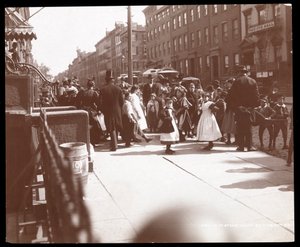 Escena callejera de Nueva York, 1898